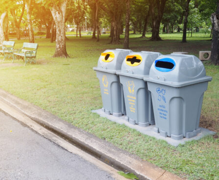 outdoor garbage bins